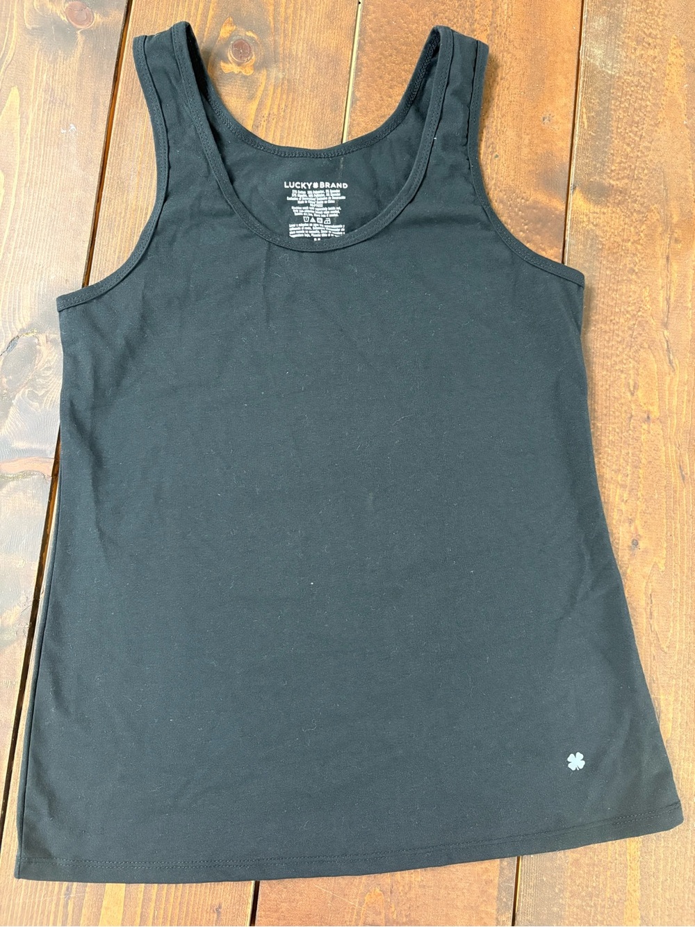 Lucky Brand Black Scoop Neck Tank Top